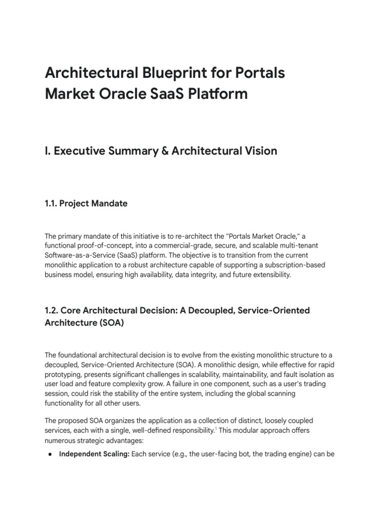 SaaS Bot Architecture & Roadmap | PDF | Databases | Service Oriented ...