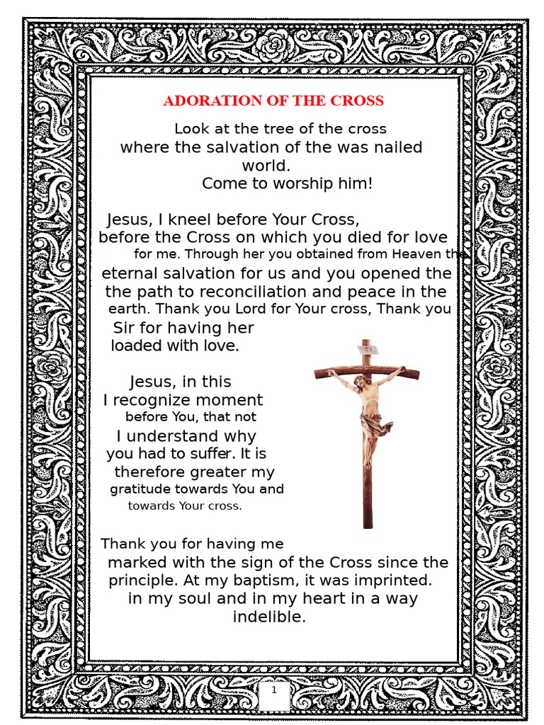 Adoration of the Cross: A Devotional Guide | PDF | Salvation | Jesus