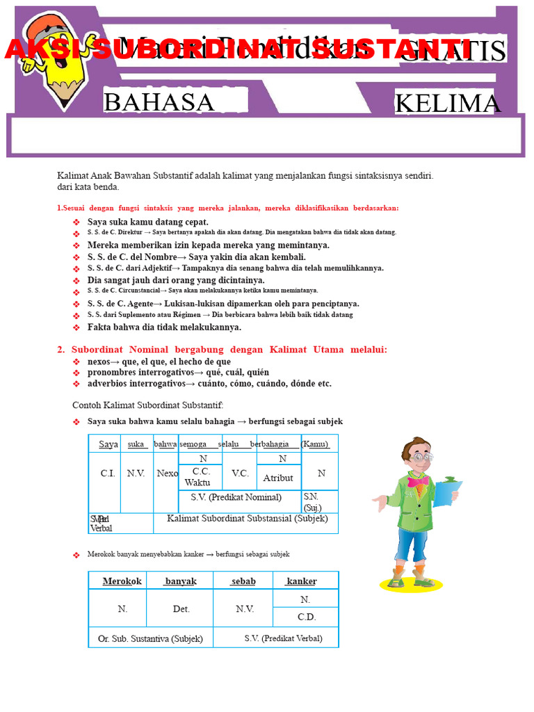 Kalimat Subordinat Substantif dalam Bahasa Spanyol | PDF