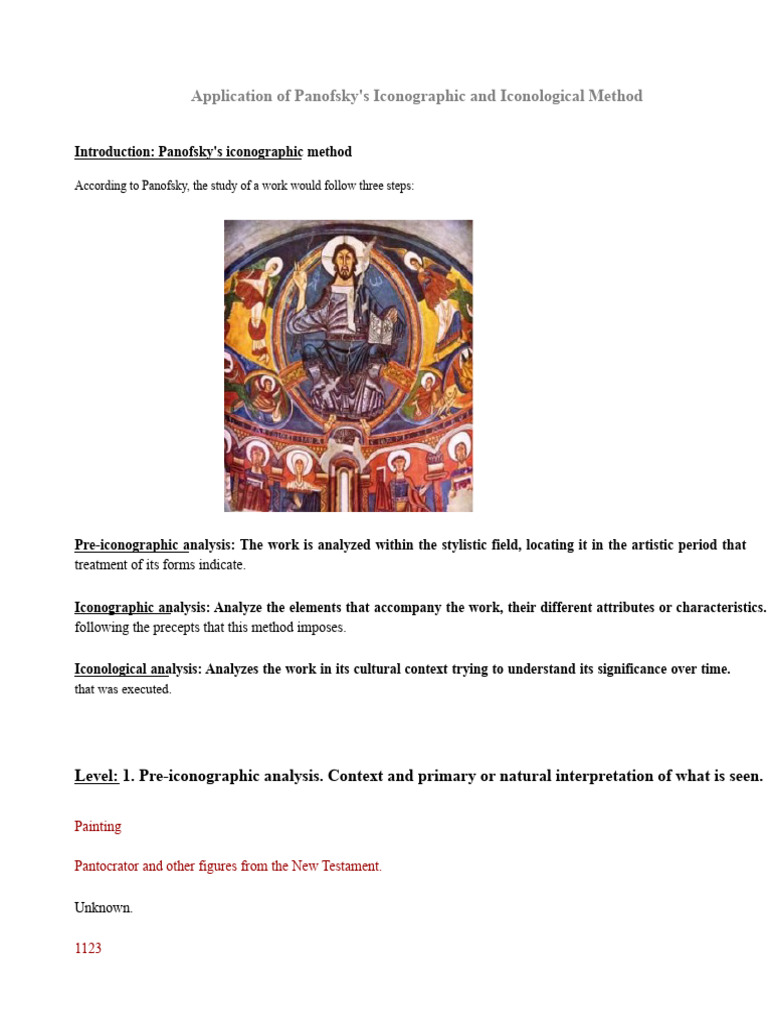 Example of Iconographic and Iconological Analysis | PDF
