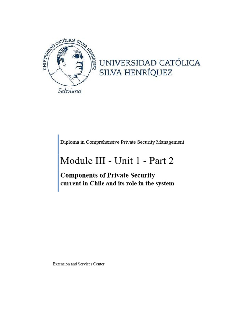 Private Security Management in Chile | PDF | Police | Governance