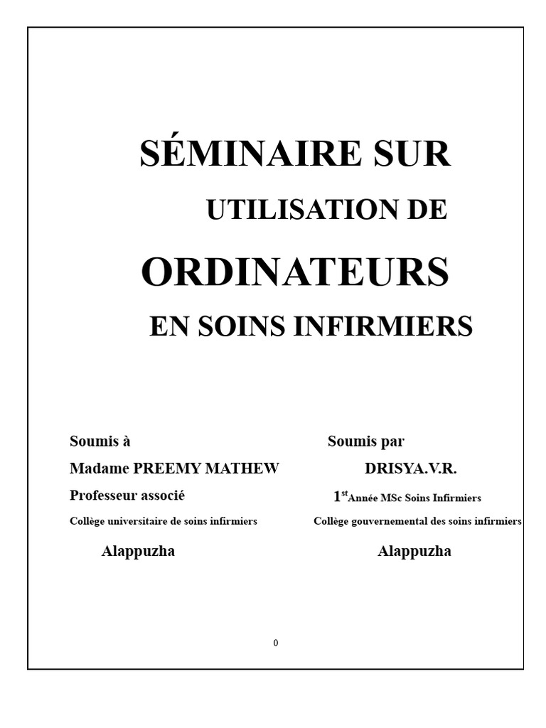 SÉMINAIRE Sur L'utilisation Des Ordinateurs | PDF | Technologies de l ...