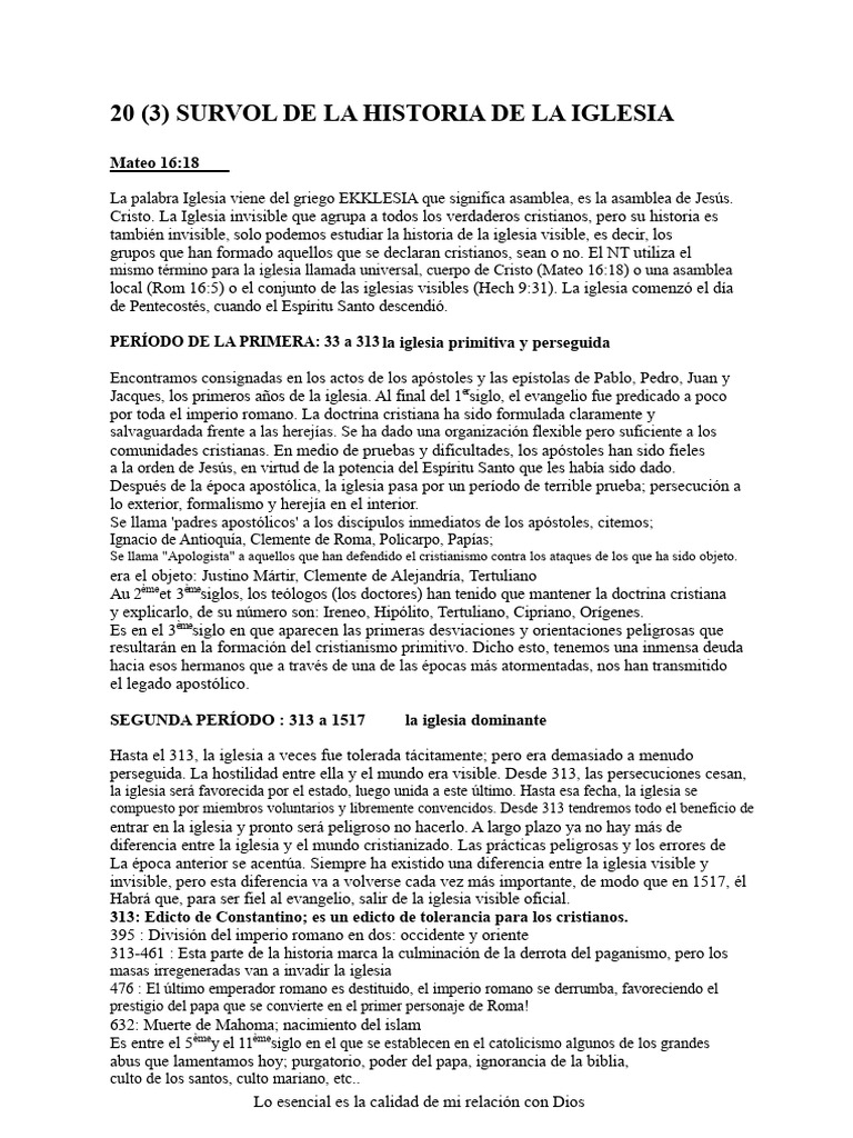 305 Sobrevuela de La Historia de La Iglesia | PDF | Iglesia cristiana ...