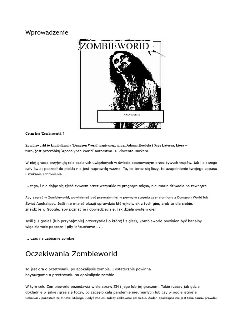 Zombie RPG | PDF