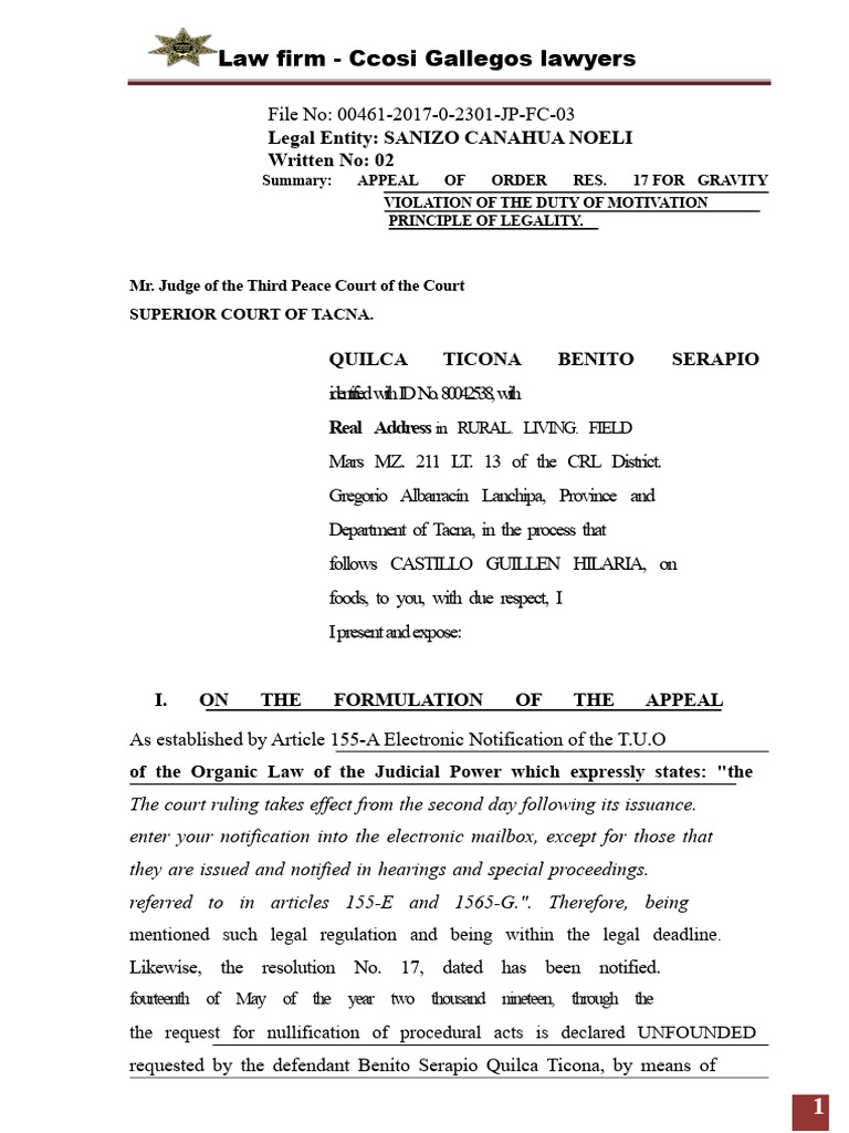 Appeal of A Ruling | PDF | Justice | Crime & Violence