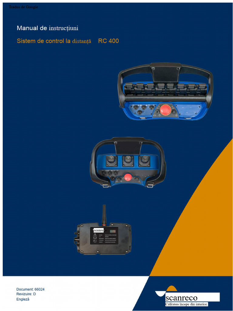 Control Manual Remote RC 400 | PDF