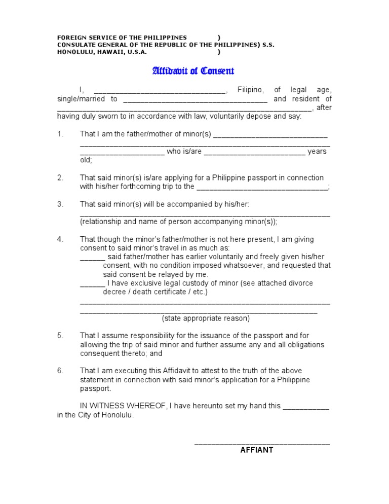 affidavit for guardianship form legal Profile Pdf Legal Company Sample Travel Photography Letter Consent