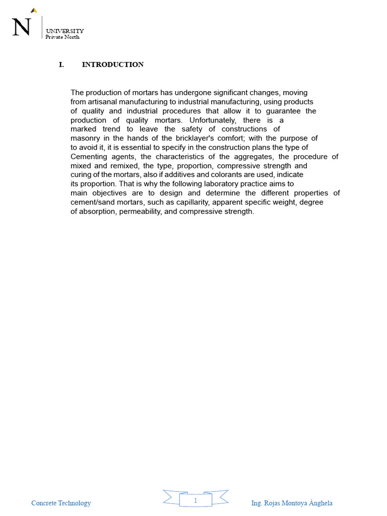 Mortar Compression Report | PDF | Mortar (Masonry) | Concrete