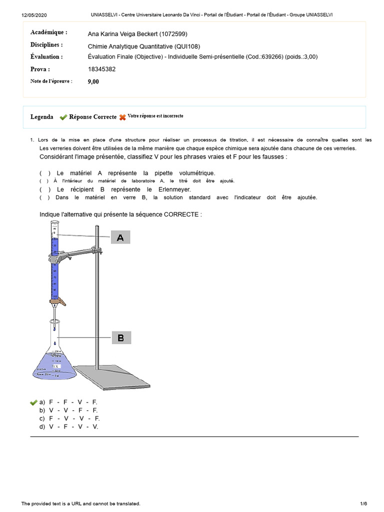 Évaluation de la Chimie Analytique Quantitative | PDF | Calibrage ...