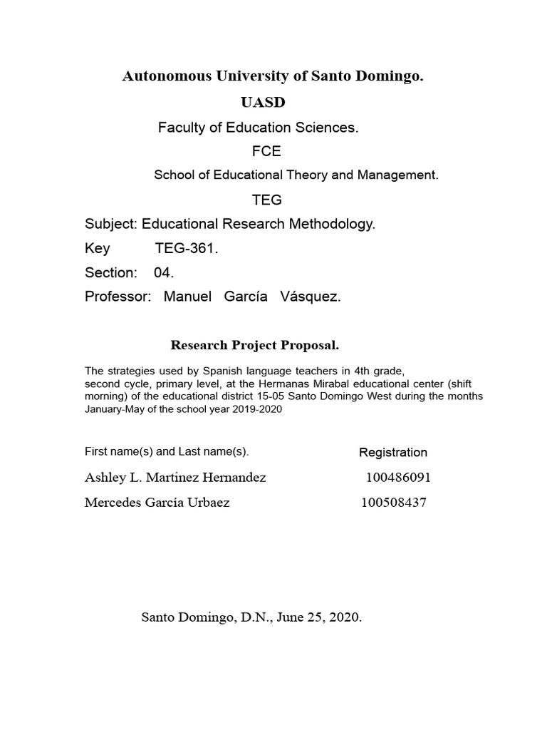 Educational Research Project Proposal | PDF | Knowledge | Mind