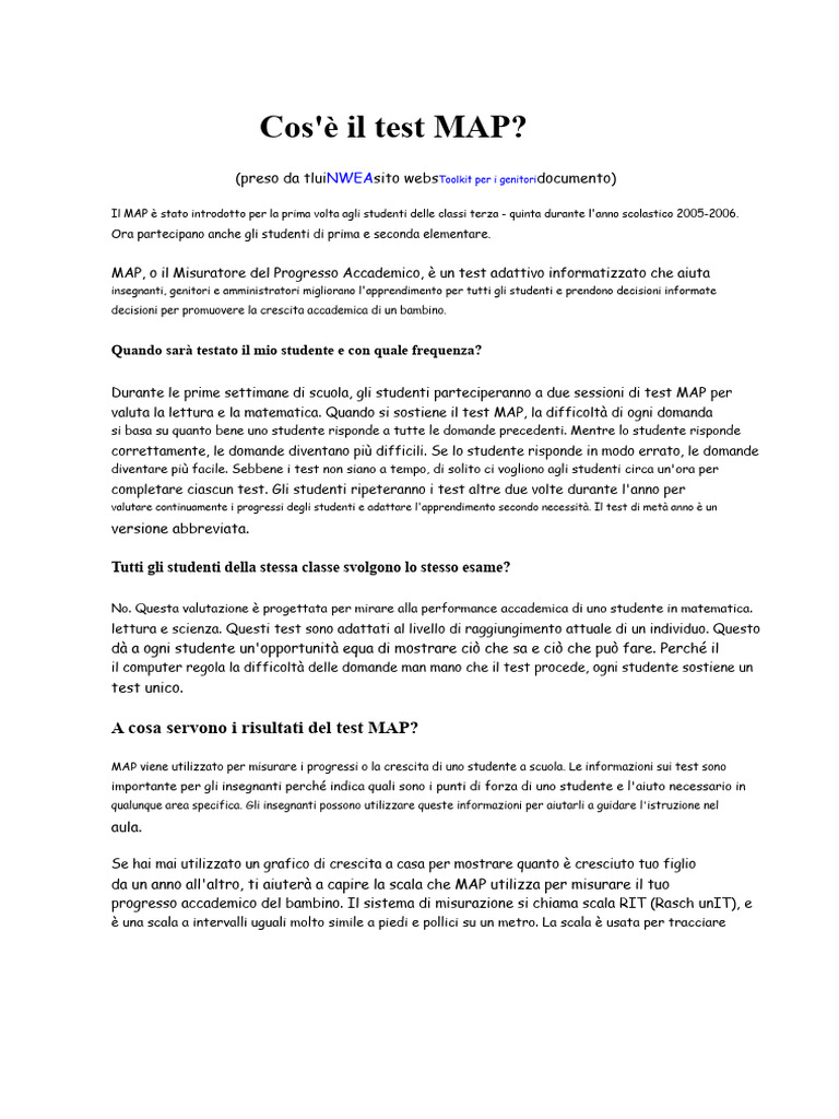 Test Della Mappa | PDF