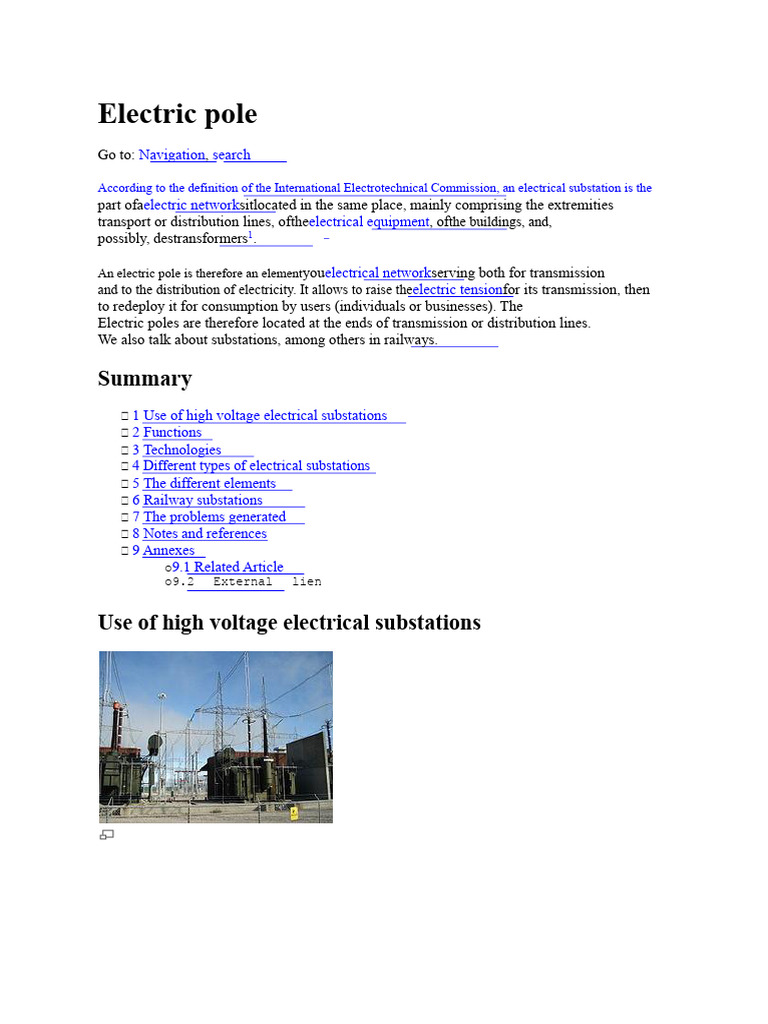Electrical Substations Overview | PDF | Electric Power Transmission ...