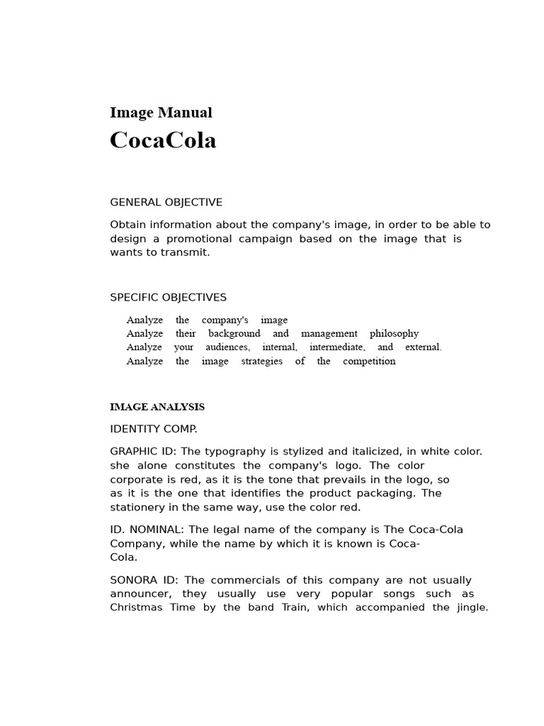 Coca Cola Image Manual | PDF | Coca Cola | Logos