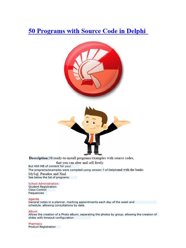 50 Delphi Programs with Source Code | PDF | Accounts Payable | Receipt