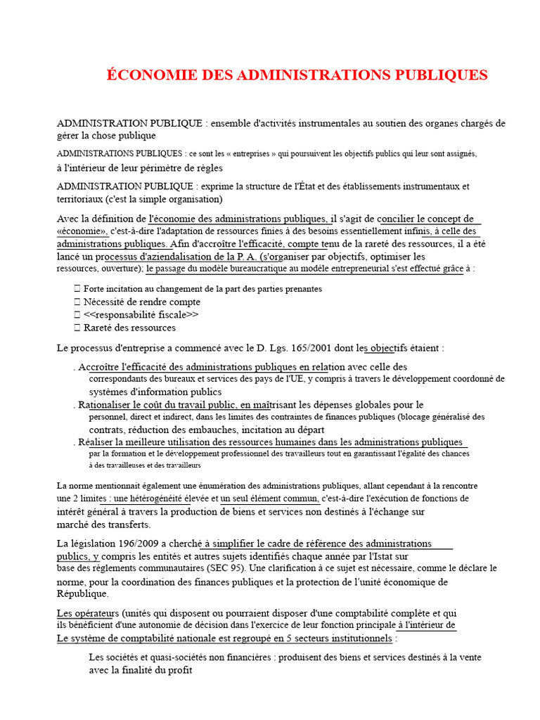 Économie des administrations publiques | PDF | Business | Économie