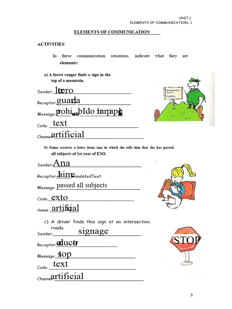 Edited - Exercises Comu (2) - Split | PDF | Communication