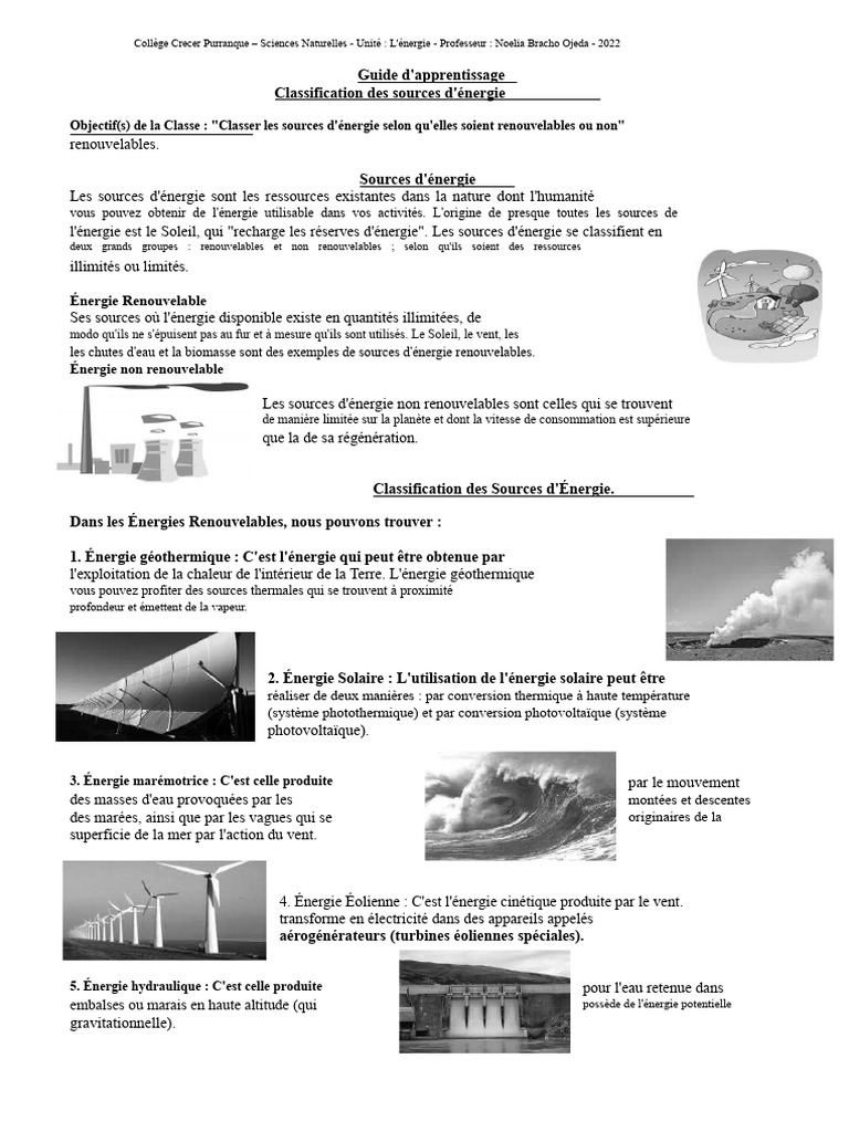 Guide des Énergies Renouvelables PDF Économie énergétique Énergie — free download