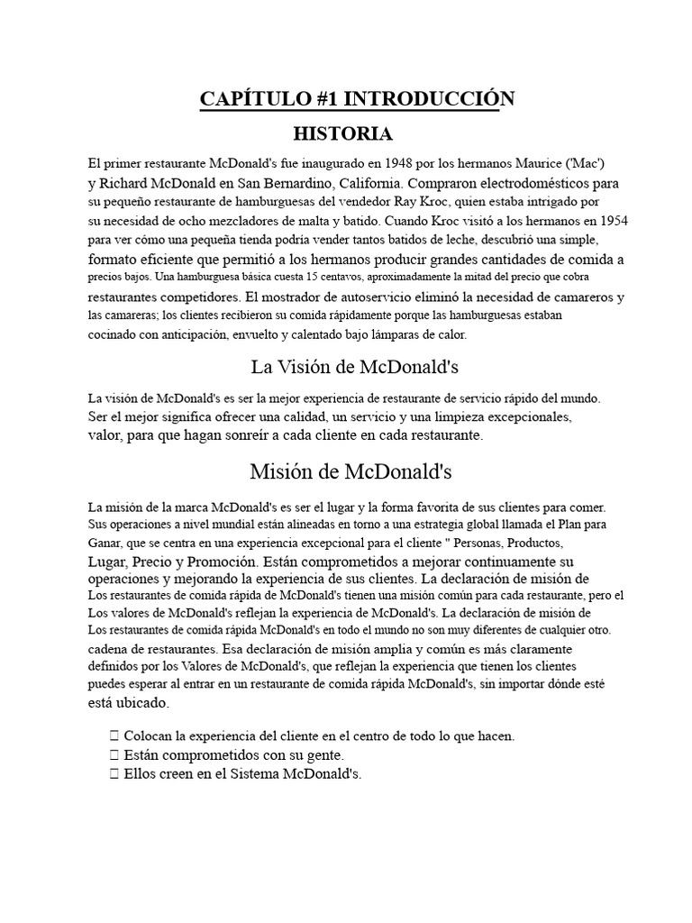 Mcdonald PDF | PDF | Mc Donald's | Business