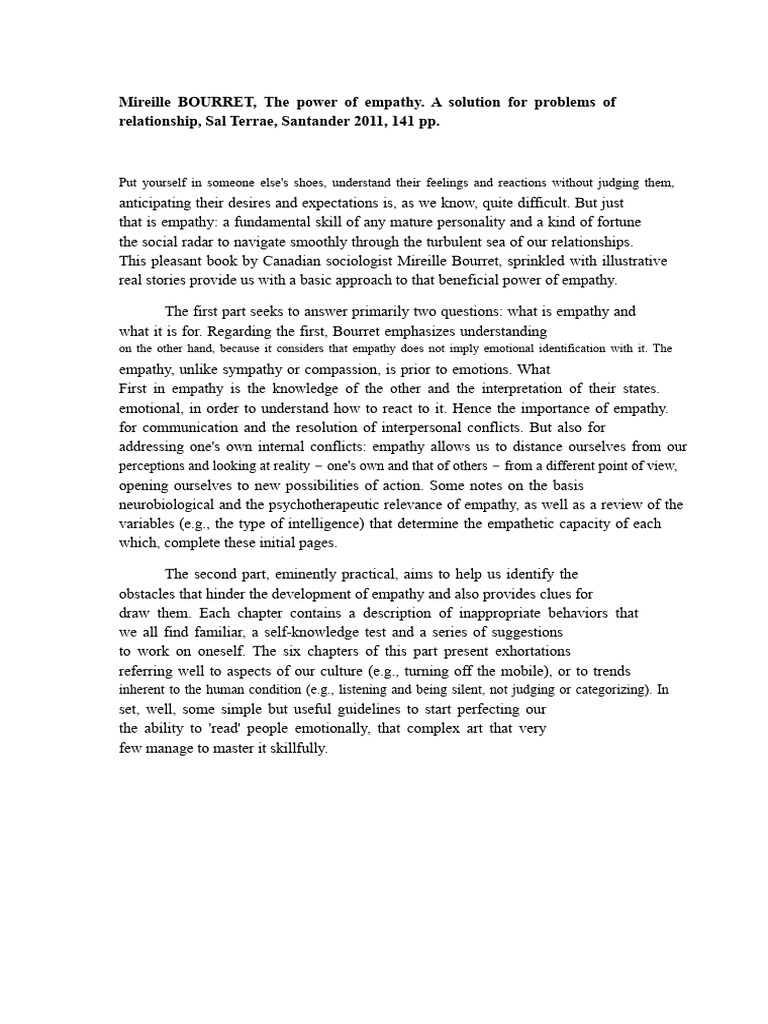 Rec. The Power of Empathy | PDF