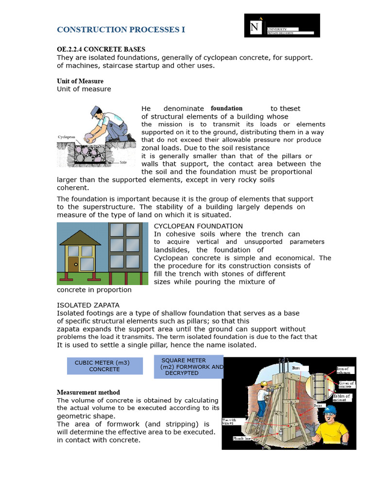 Concrete Foundations and Excavation Support | PDF | Foundation ...