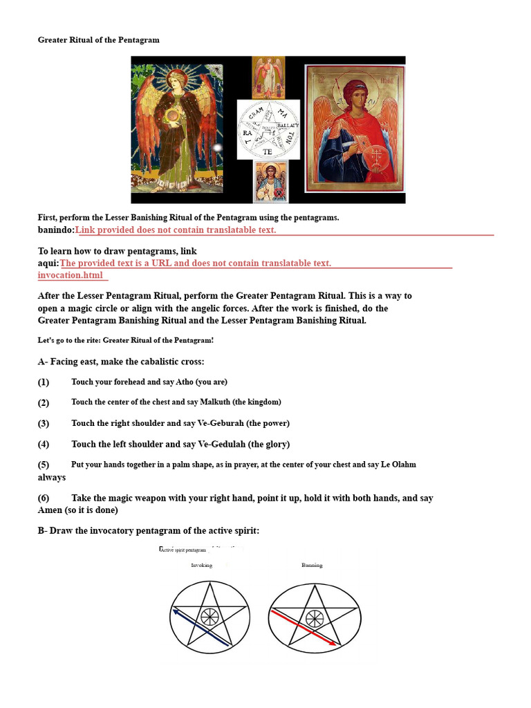 Greater Pentagram Ritual Guide | PDF | Western Esotericism | Esotericism