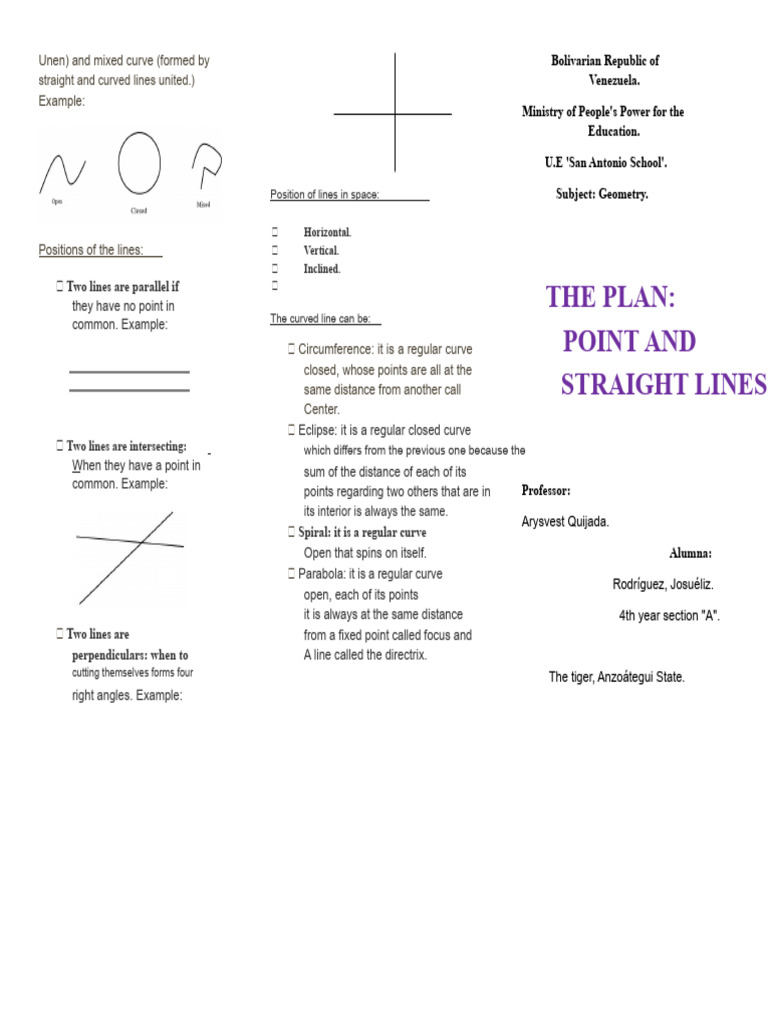 Geometric Triptych - The Plane, Points, and Lines | PDF | Line ...