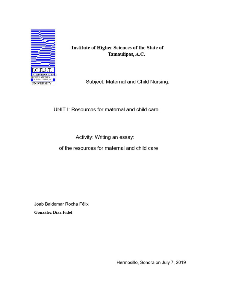 Maternal and Child Health Resource Strategies | PDF | Infrastructure ...