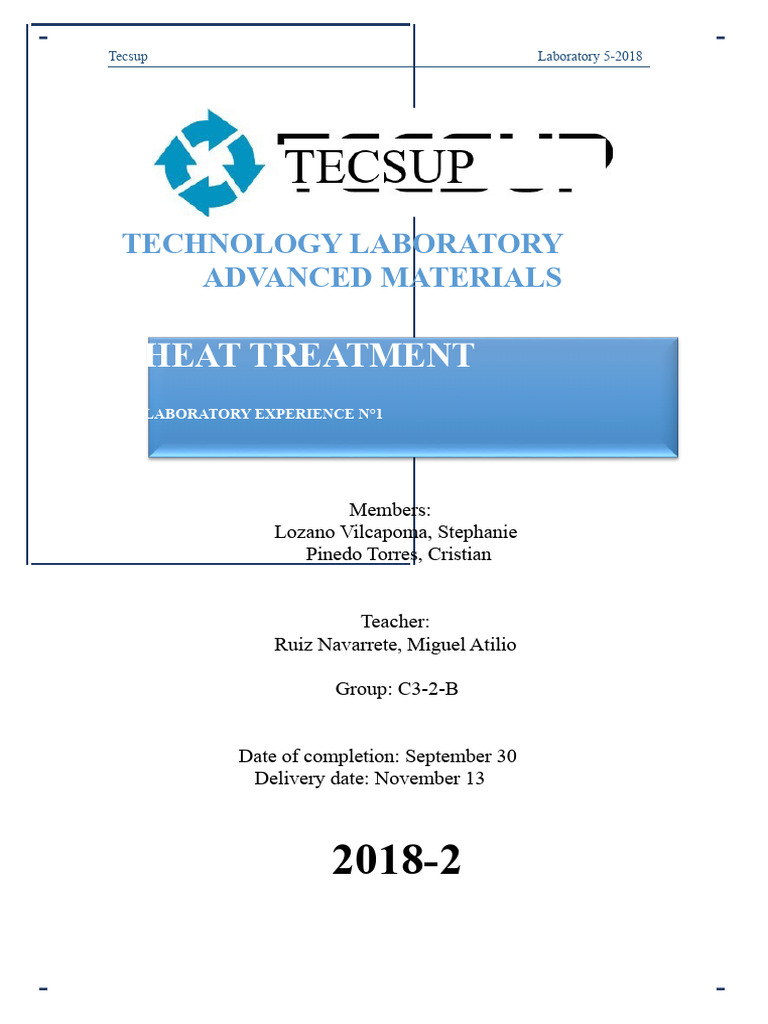 Heat Treatment Lab | PDF | Heat Treating | Steel