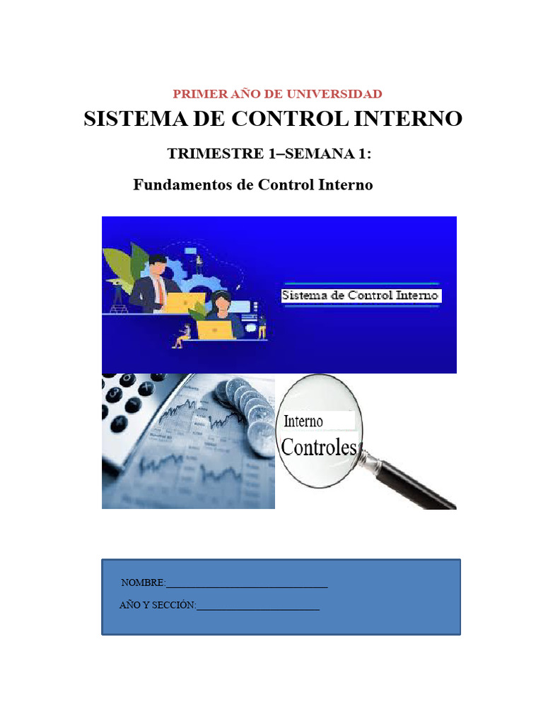 Sistema de Control Interno Semana 1 y Semana 2 | PDF | Auditoría | Business