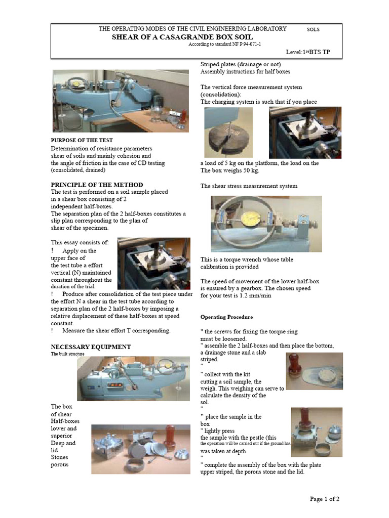 Shear Testing in Civil Engineering Lab | PDF | Mechanical Engineering ...