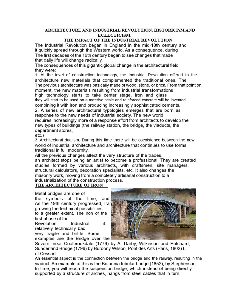 Architecture and The Industrial Revolution | PDF | Bridge