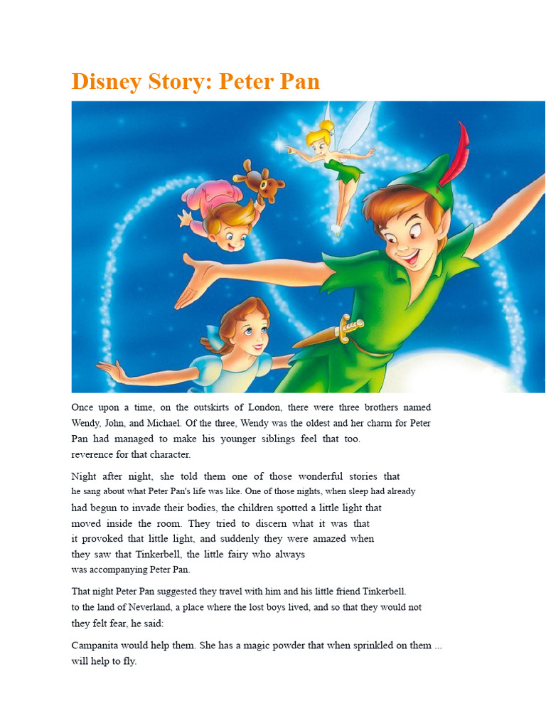 Peter Pan's Adventure with Lost Boys | PDF | Peter Pan | Lost Boys ...