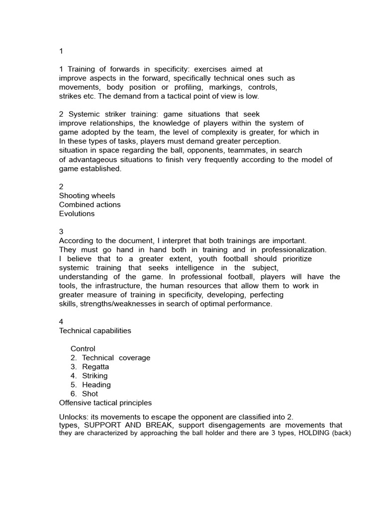 Training of Youth Forwards | PDF | Forward (Association Football ...