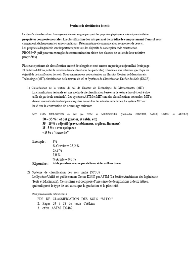 Classification des sols : Méthodes et systèmes | PDF | Limon