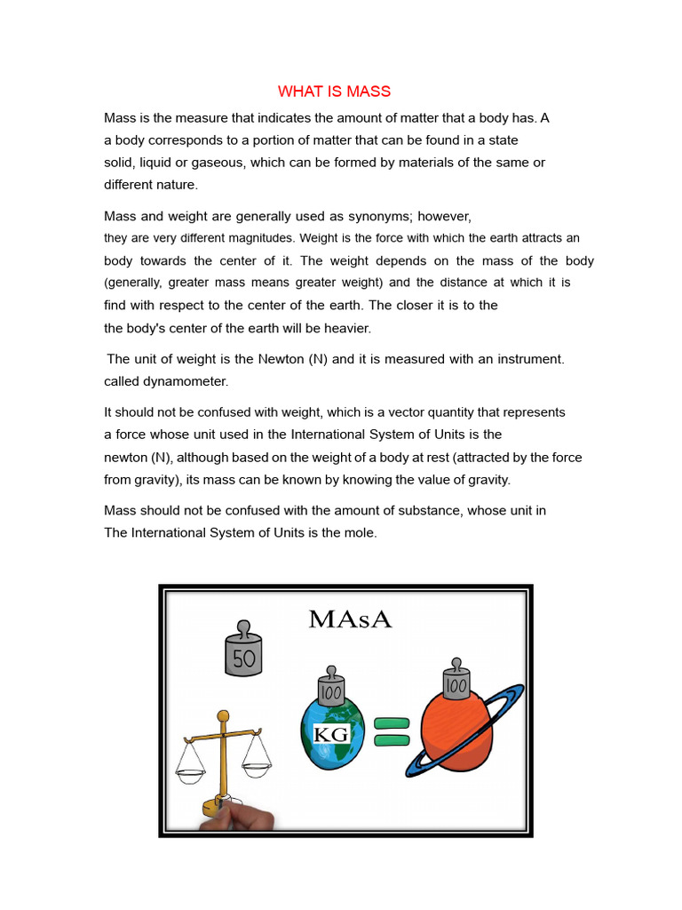 What Is Mass | PDF