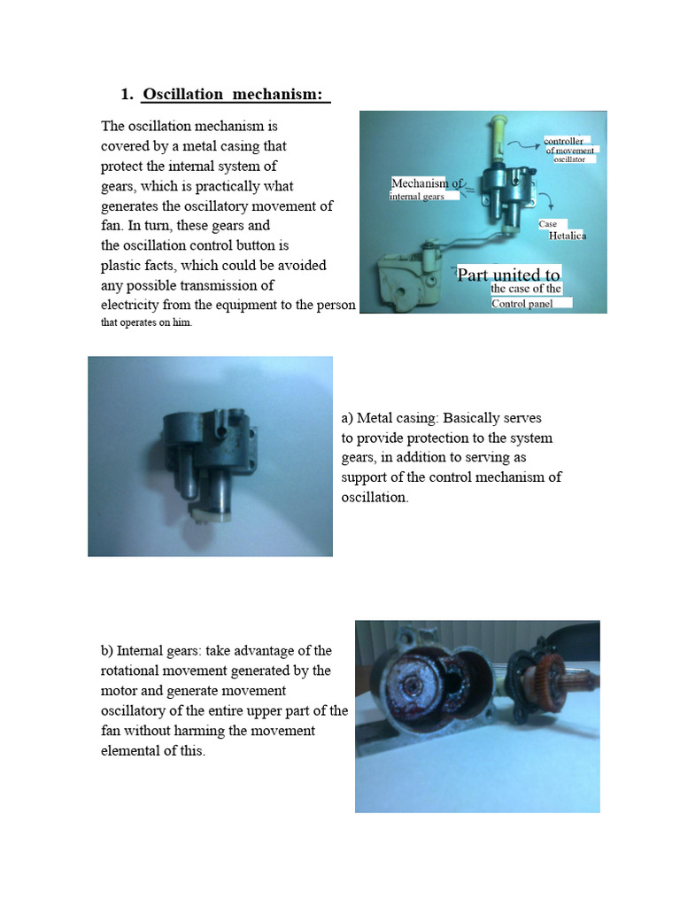 Oscillation Mechanism of Fans | PDF
