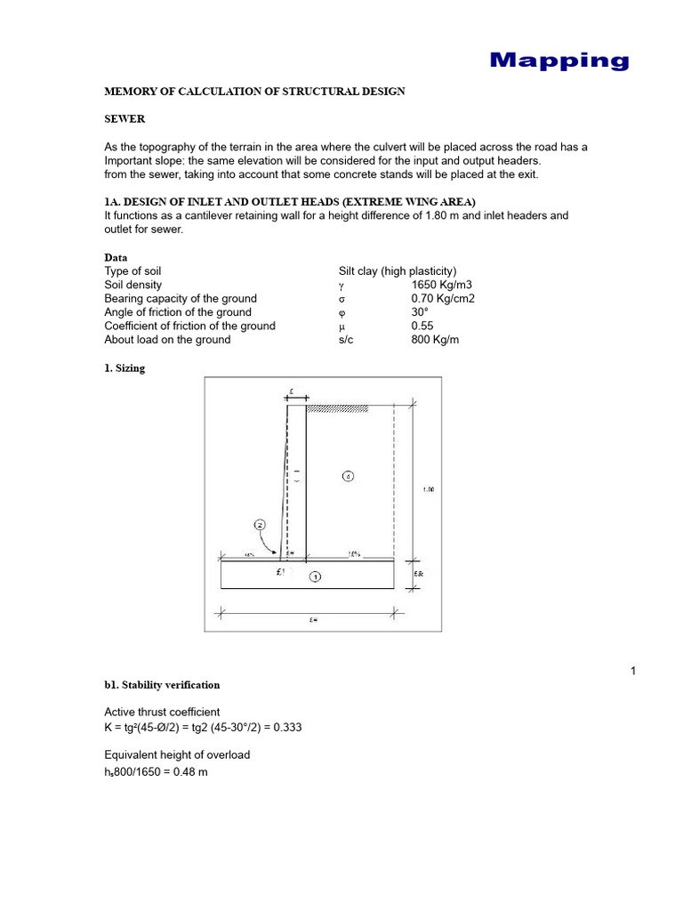 Structural Design of Sewer Culvert | PDF | Mechanical Engineering