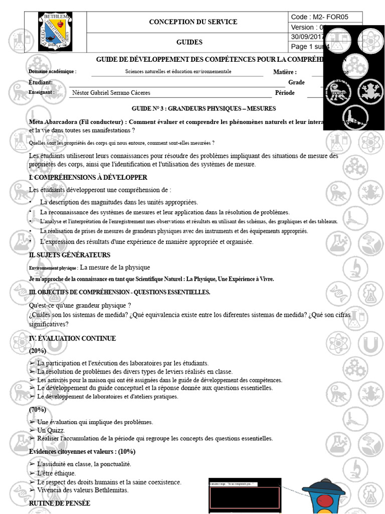 Guide sur les Grandeurs Physiques et Mesures | PDF | Système ...