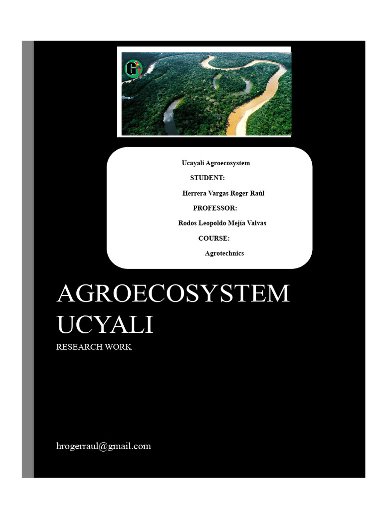 Ucayali Agroecosystem Overview and Analysis | PDF | Soil | Agriculture