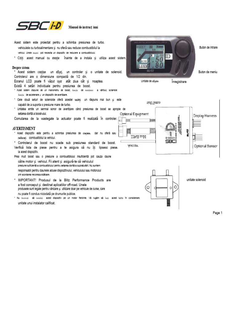 Manual Blitz SBC I-D | PDF