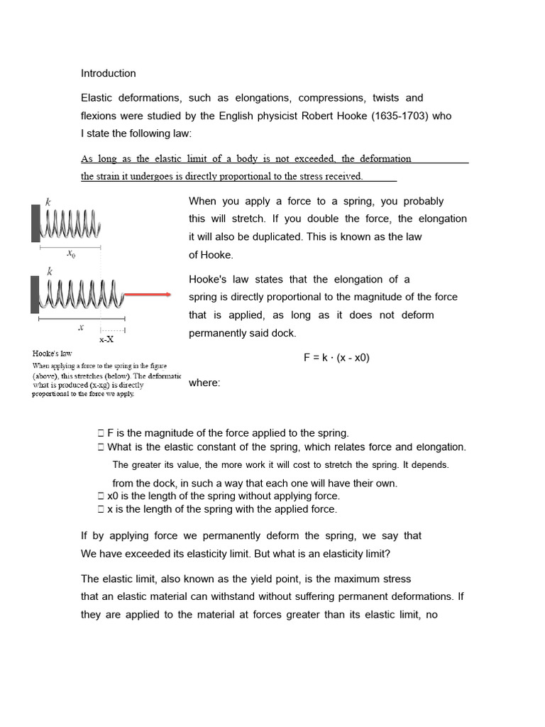 Deformation of A Spring | PDF | Elasticity (Physics) | Deformation ...