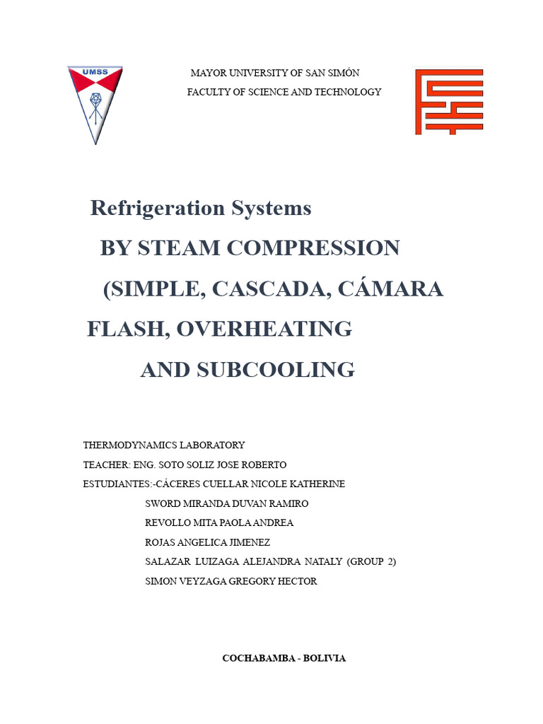 Thermodynamics of Vapor Compression Refrigeration | PDF | Refrigeration ...