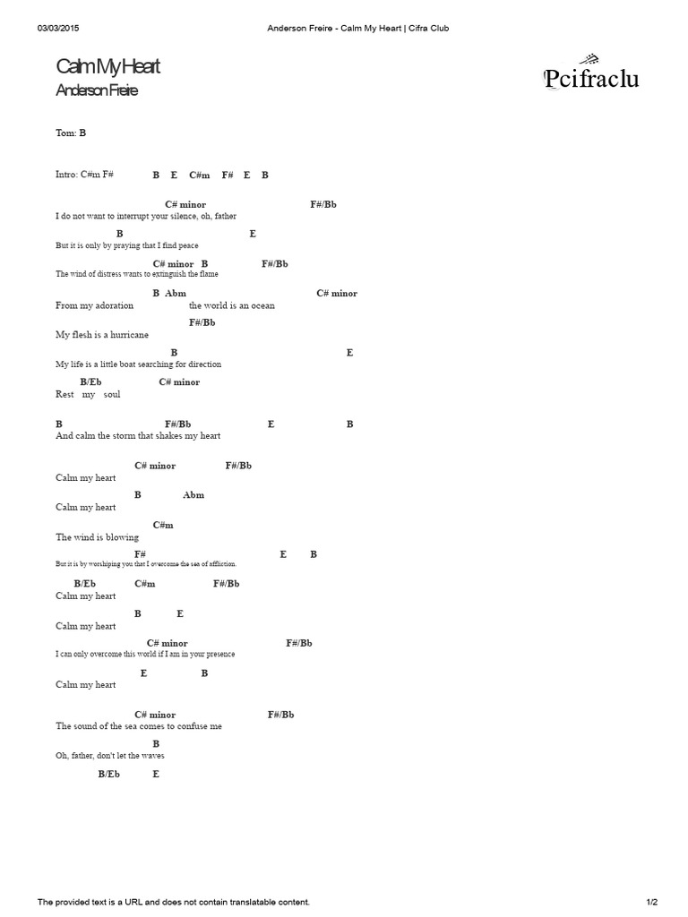 Anderson Freire - Calm My Heart Chords | PDF | Tropical Cyclones