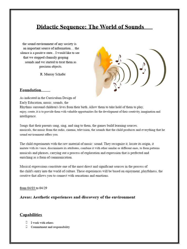 Exploring Sounds in Early Education | PDF | Sound | Noise