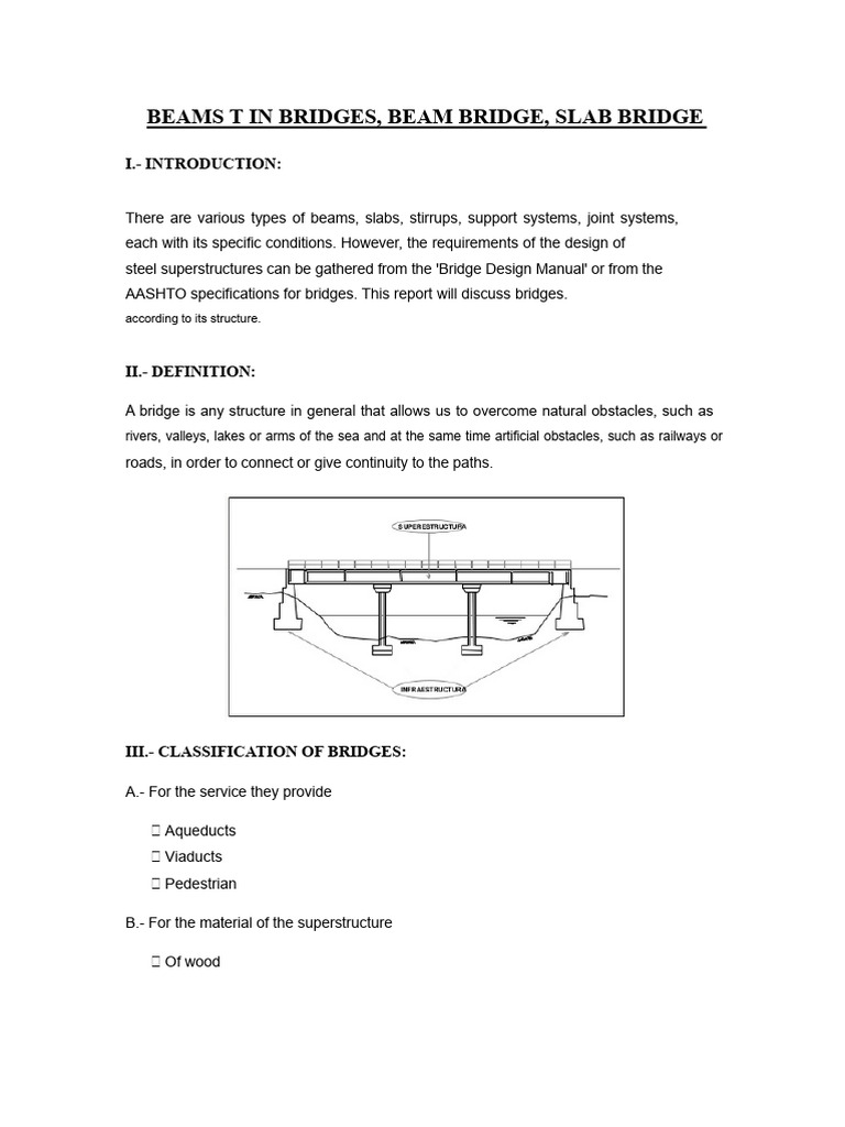 Types and Design of Beam Bridges | PDF | Bridge | Beam (Structure)