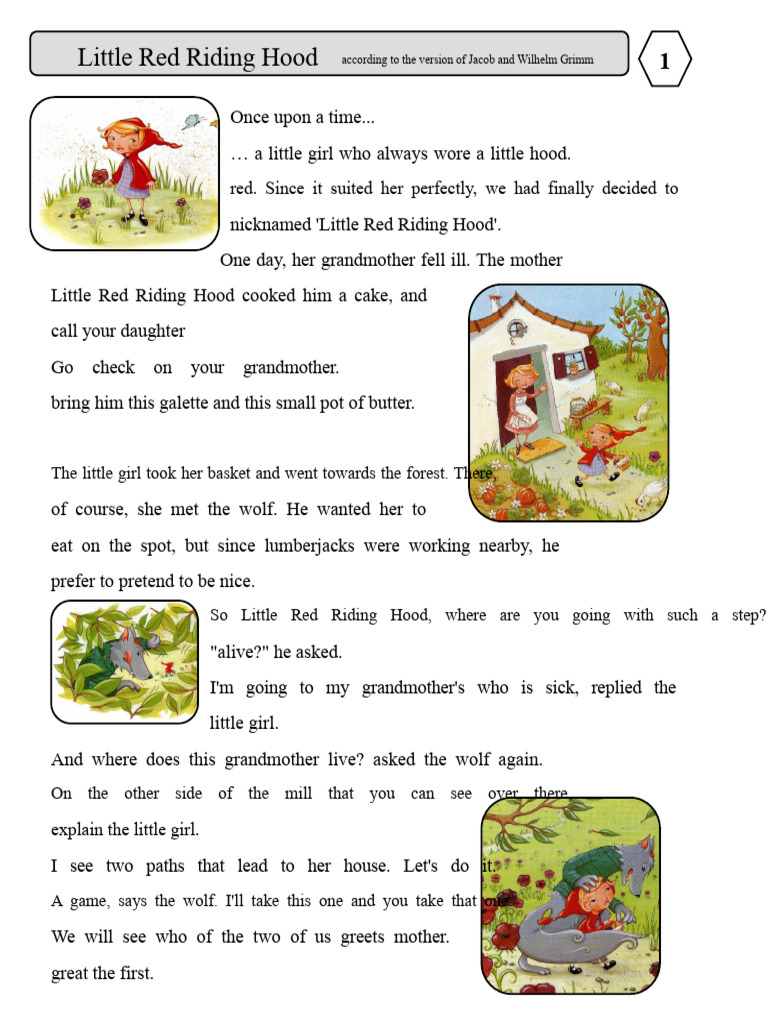 1 The Little Red Riding Hood Text | PDF | Little Red Riding Hood