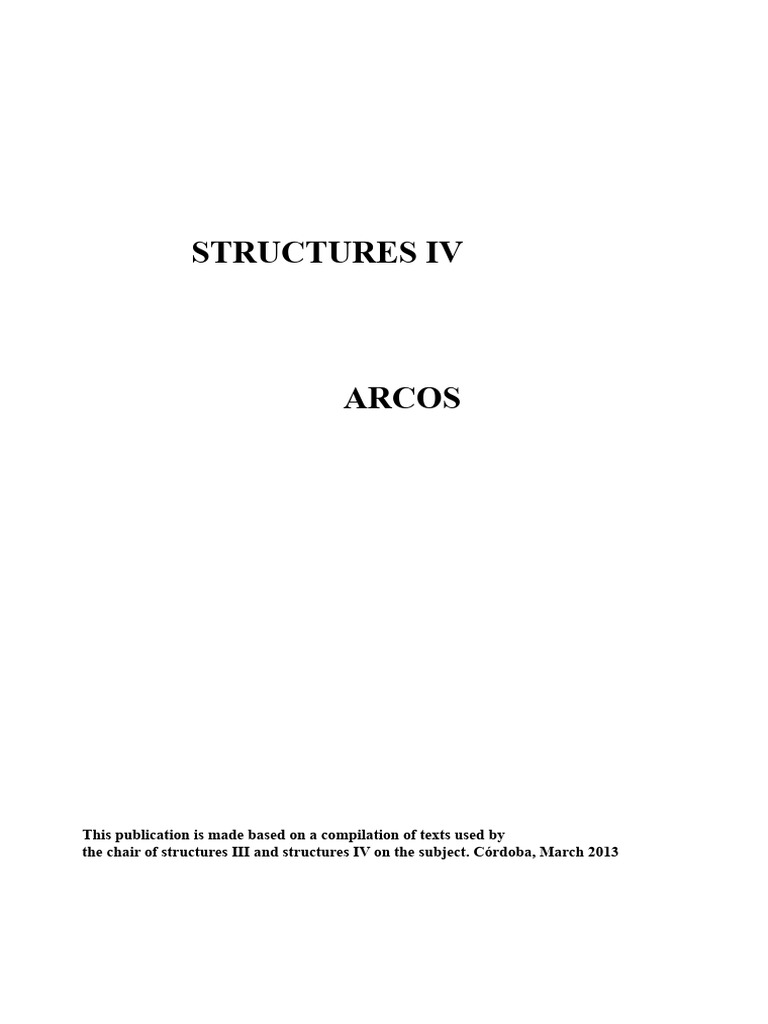 Triarticulated Arch | PDF | Bending | Stress (Mechanics)