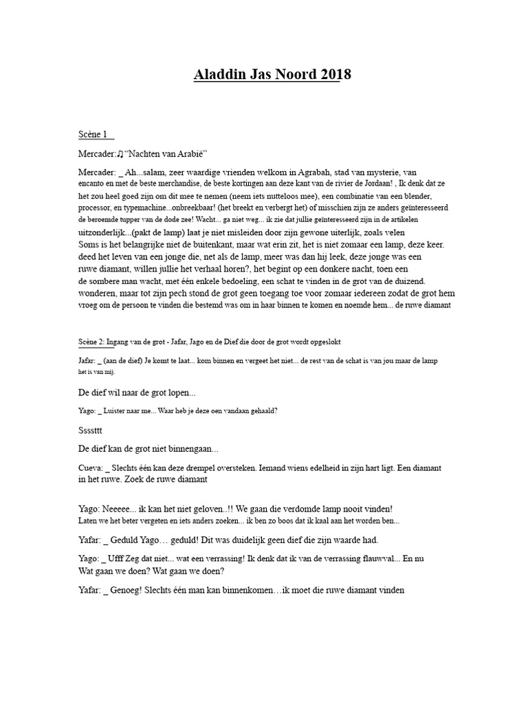Aladdin Script | PDF
