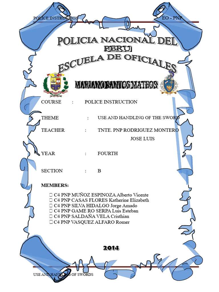 Police Sword Handling Training Guide | PDF | Sword | Blacksmith