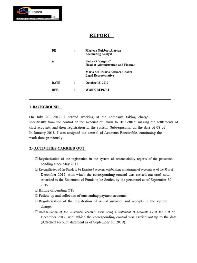 Work Report Template | PDF | Receipt | Invoice